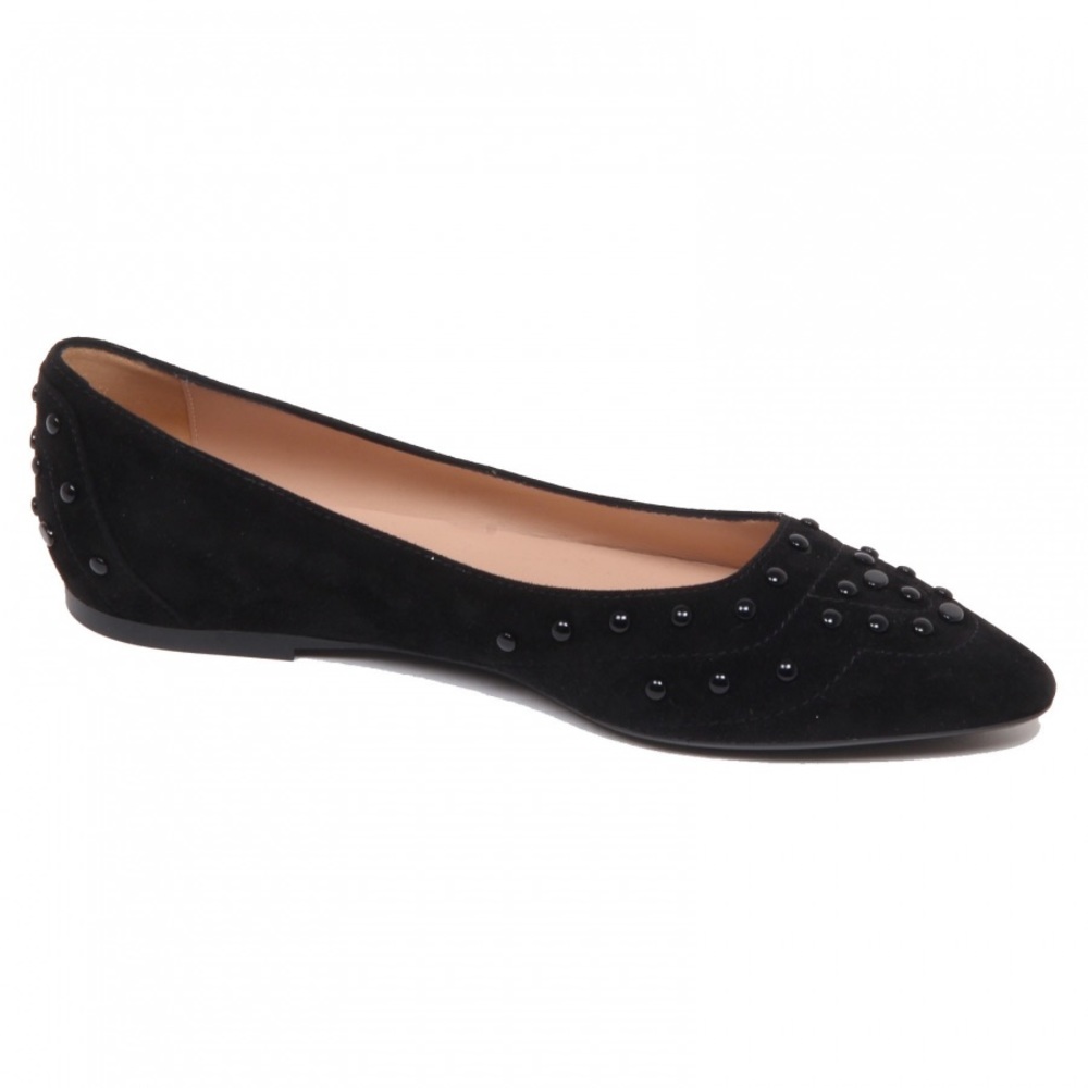 Tod’s Suede Studded Flats Gomma 22B Gommini Verniciati Black EUR 38.5 Women’s - Picture 2 of 14